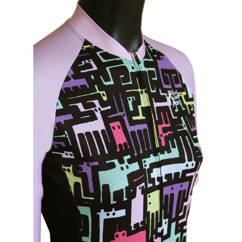 MAILLOT LA ROUE LIBRE FAUNE INVADER FEMME 5 MAILLOT LA ROUE LIBRE FAUNE INVADER FEMME – Image 3